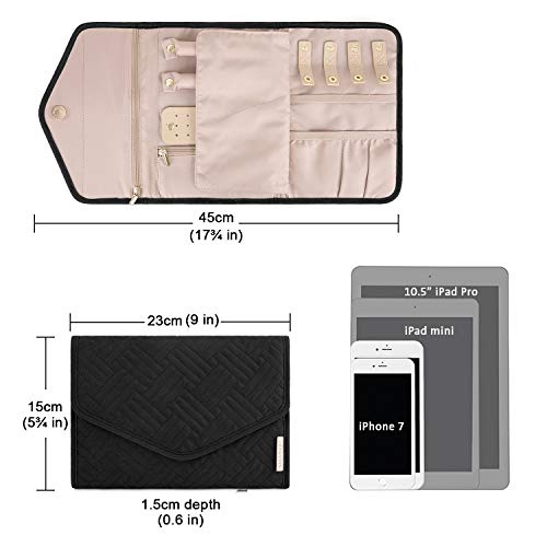 Travel Jewelry Organizer Roll Foldable Jewelry Case