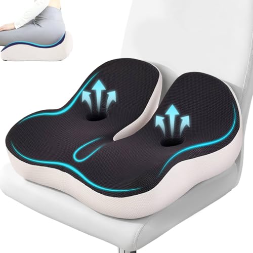 Seat Cushion Memory Foam for Sit Bone and Back Pain Relief