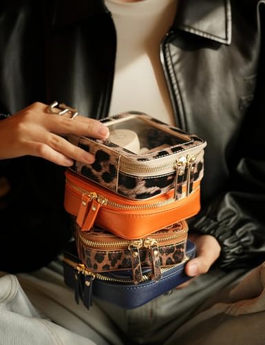 Clear Makeup Bag with Zipper Small Travel Cosmetic Case Navy Blue Mini Pouch for Purse Accessories Car Storgae Essentials Bag Purse Pouch Organizer Compact Small Clear Toiletry Bag for Traveling