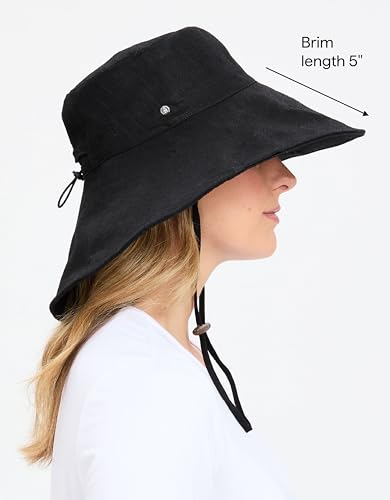 Women's Ultra Wide Cotton Linen Hat UPF 50+