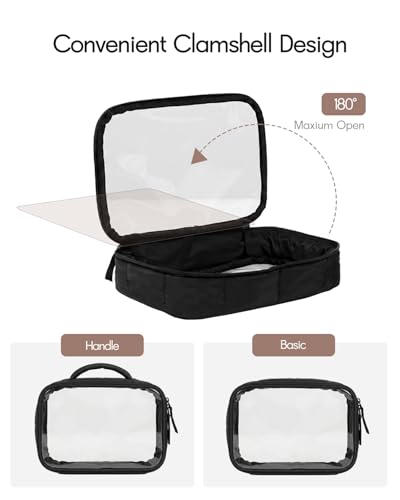 TSA Approved Toiletry Bag Clear Quart Size Travel Bags Makeup Bag (2 Count)