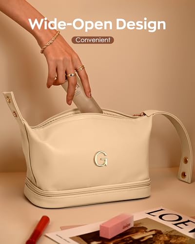 Women Gifts Initial Makeup Bag with Handle