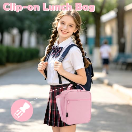 Kids Lunch box Insulated Soft Bag Mini Cooler Back to School Thermal Meal Tote Kit for Girls