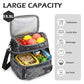 Double Layer Cooler Insulated Lunch Bag Adult Lunch Box Large Tote Bag for Men (MWH)
