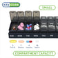Weekly (7-Day) AM/PM Pill Organizer, Small Medicine Planner, Black