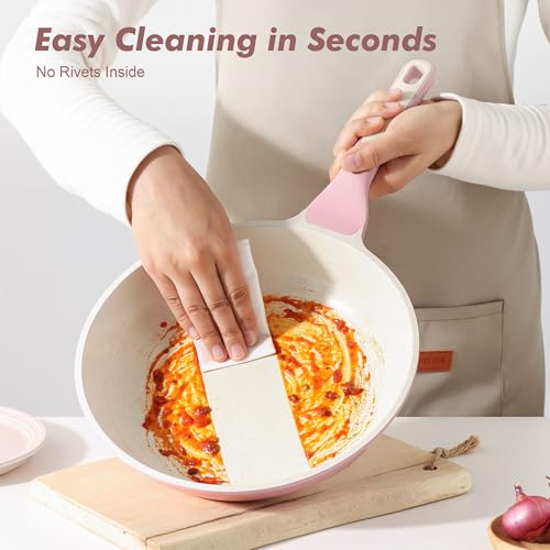 8Inch Nonstick Ceramic Frying Pan with Lid