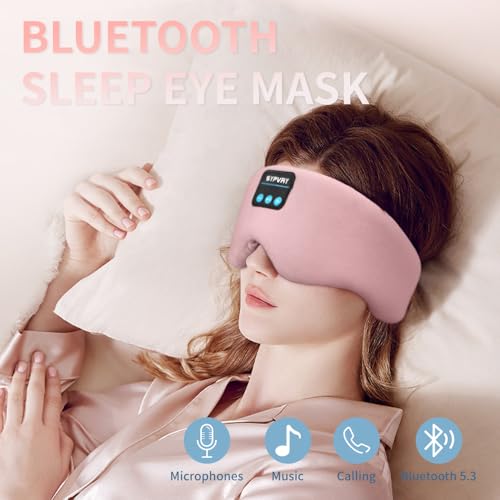 Bluetooth Sleep Mask Wireless Headphones Bluetooth Eye Mask for Side Sleepers SYPVRY Blackout Eye Mask with Headphones Speaker for Airplane
