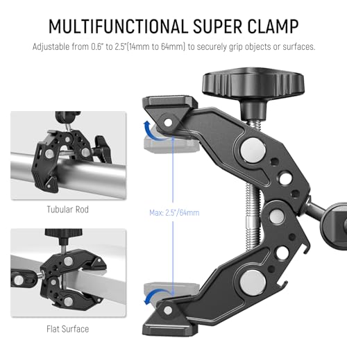 Double Super Clamp Camera Mount with Magic Arm