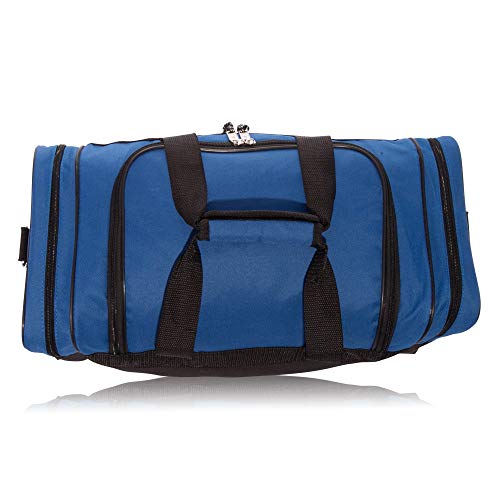 Blank Duffle Bag Duffel Bag in Black and Royal Gym Bag