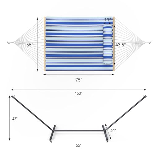 2 Person Double Hammock with Stand