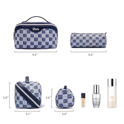 Travel Makeup Bag Cosmetic Bags for Women (3 Count)