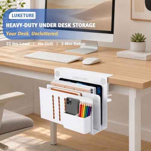 2 Tier Desk Side Storage