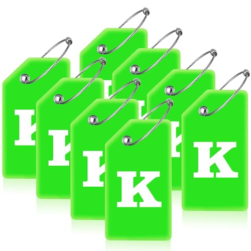 8 Pack Initial Luggage Tags for Suitcases Airplane Travel Essentials (8 Count)