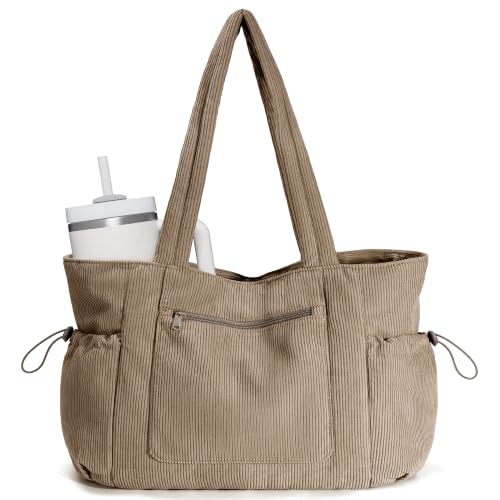 Oversized Work Tote Bag for Women with 40oz Cup Holder
