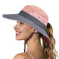 Ponytail Sun Hats for Women UPF 50+ Pink