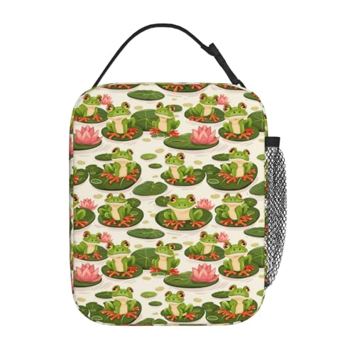Frog Insulated Lunch Box for Women Men Frog Lunch Bag for Travel