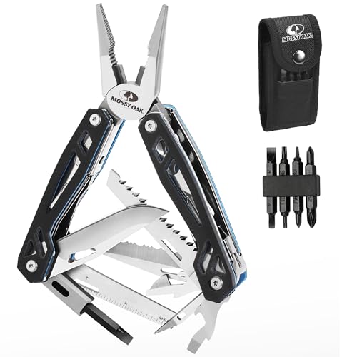 Multitool, 21-in-1 Stainless Steel Pocket Knife with G10 Handle, Screwdriver Sleeve, Self-locking Pliers with Sheath-Perfect for Outdoor, Survival, Camping, Hiking, Simple Repair