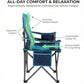 2 Pack Oversized Padded Camping Chair with Cooler for Outdoor (2 Count)