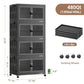 480Qt Stackable Storage Bins with 4 Lids (4 Count)