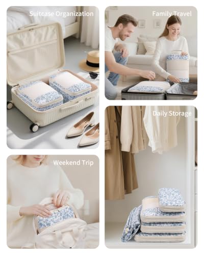 5 Set Compression Packing Cubes for Travel
