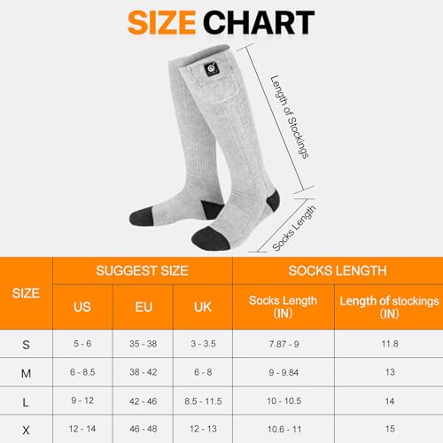 Heated Socks for Men Women