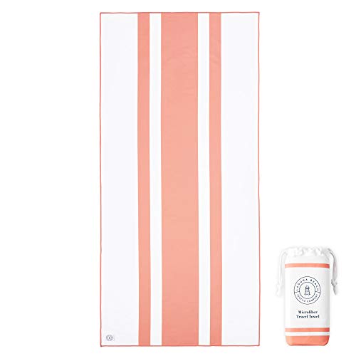 Coral Microfiber Beach Towel by Laguna Beach Textile Co