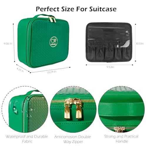 Travel Makeup Bag Cosmetic Bag Makeup Organizer Bag with Lighted Mirror