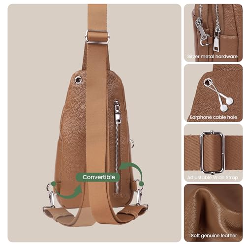 Genuine Leather Small Crossbody Bags for Women Anti