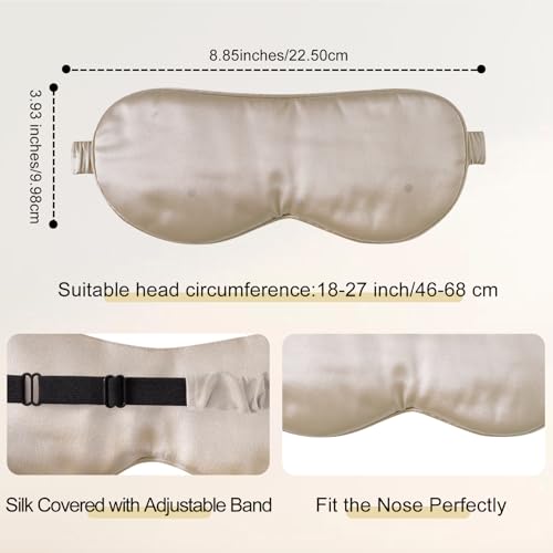 Adjustable 100% 22 Momme Mulberry Silk Sleep Mask