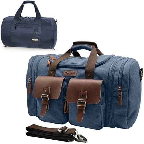 Gym Bags for Men & Expandable Canvas Duffle Bag (2 Count)