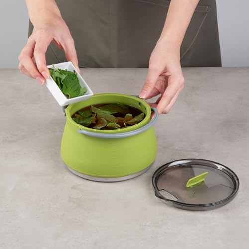 1L Green Silicone Collapsible Kettle (20 Count)