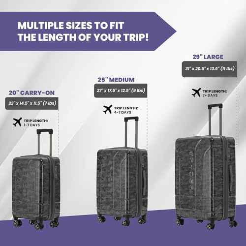 Matrix 3 Piece Luggage Set with 360° Spinner Wheels