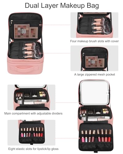 Makeup Bag with LED Mirror