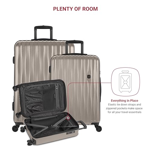 7272 Energie Expandable Hardside Luggage with Spinner Wheels and TSA Lock (3 Count)