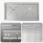 36 Inch Undermount Kitchen Sink Double Bowl Stainless Steel Kitchen Sinks 50