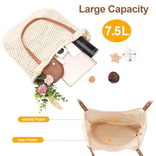 Crochet Beach Bag Summer Purse Boho Small Tote for Women