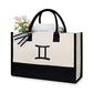 Embroidery Constellation Canvas Bag for Women