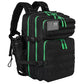 Military Tactical Backpack for Men and Women 45L Army 3 Days Assault Pack Bag Large Rucksack with Molle System Black Green