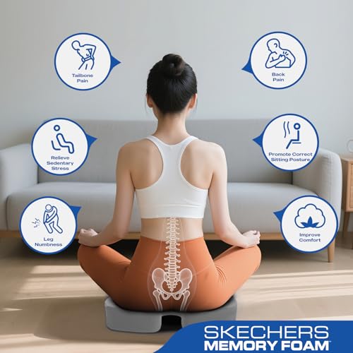 Seat Cushion Ergonomic Memory Foam Cushion for Long Sitting Hours on Office & Home Chair