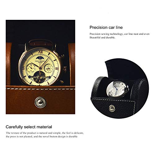 Luxury Leather Watch Storage Box Travel Single Watch Case Jewelry Gift Box for Christmas Anniversary Birthday