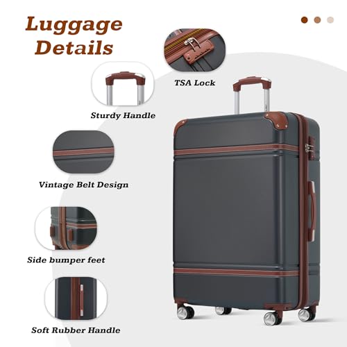 Suitcase Set 28 IN Expandable Luggage with TSA Lock Spinner Wheels (3 Count)
