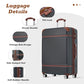 Suitcase Set 24 IN Expandable Luggage with TSA Lock Spinner Wheels (3 Count)