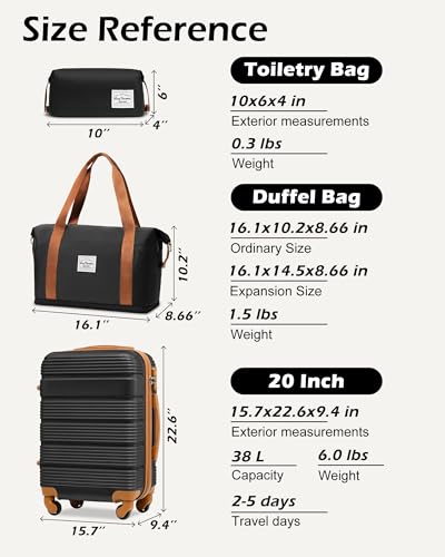 Luggage Sets with Spinner Wheels (3 Count)