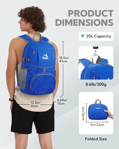 Small Lightweight Packable Hiking Backpack Foldable Travel Daypack