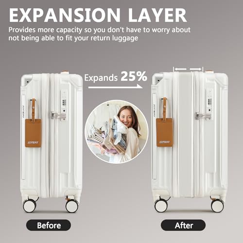 3 Piece Set Hardside Expandable Luggage with USB Charging Port and Cup Holder (3 Count)