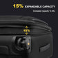 Carry On Luggage Airline Approved with Compartment Expandable Black