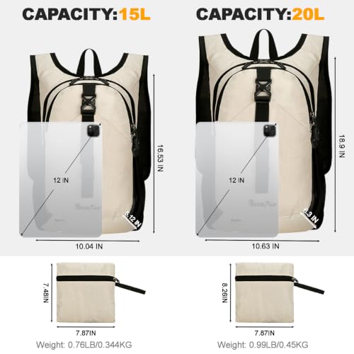 15L Small Hiking Backpack for Women Men