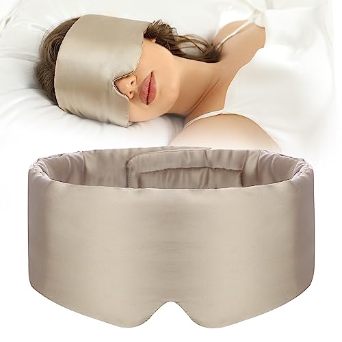 100% Mulberry Silk Sleep Mask Eye Mask for Women Man with Adjustable Band
