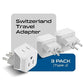 Switzerland Travel Adapter Plug with Dual USA Input