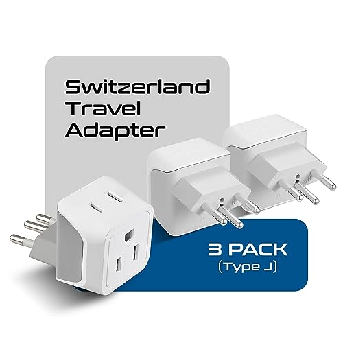 Switzerland Travel Adapter Plug with Dual USA Input